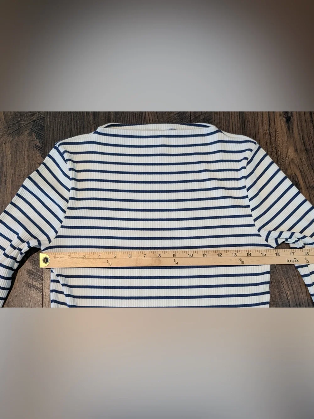 J. Crew Women’s Ribbed Boatneck Stripe Long Sleeve Cuff Buttons Size Small